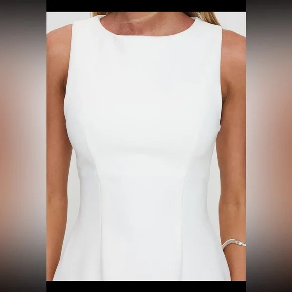 Princess Polly Anse Mini Dress White Size 4 Worn Once - Picture 6 of 11